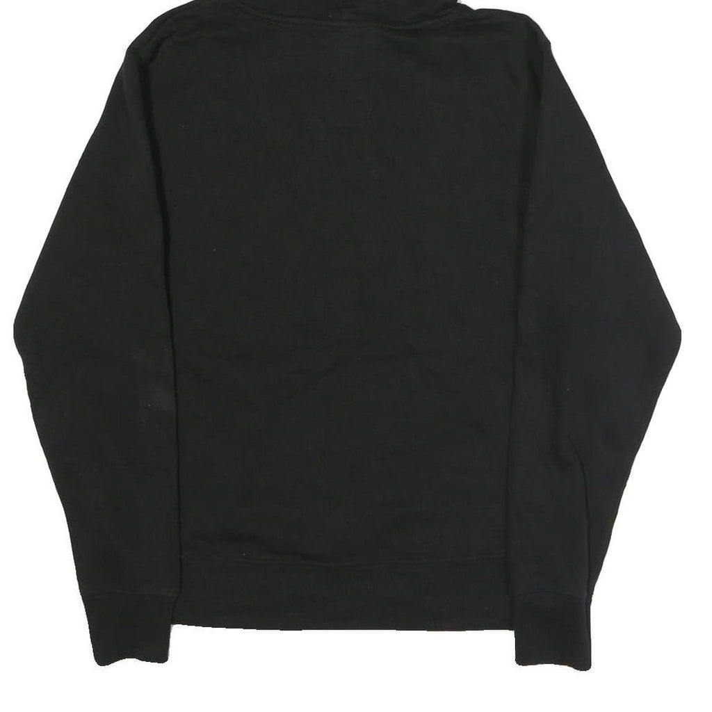 FILA Womens Black Hoodie S Cotton Pullover Sweatshirt Logo Print