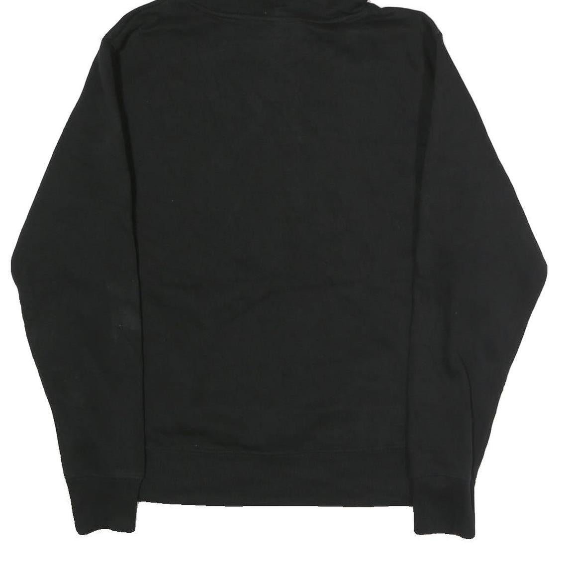 FILA Womens Black Hoodie S Cotton Pullover Sweatshirt Logo Print