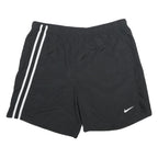 NIKE Mens Black Sports Polyester Casual Shorts 2XL W38 Elastic Waistband