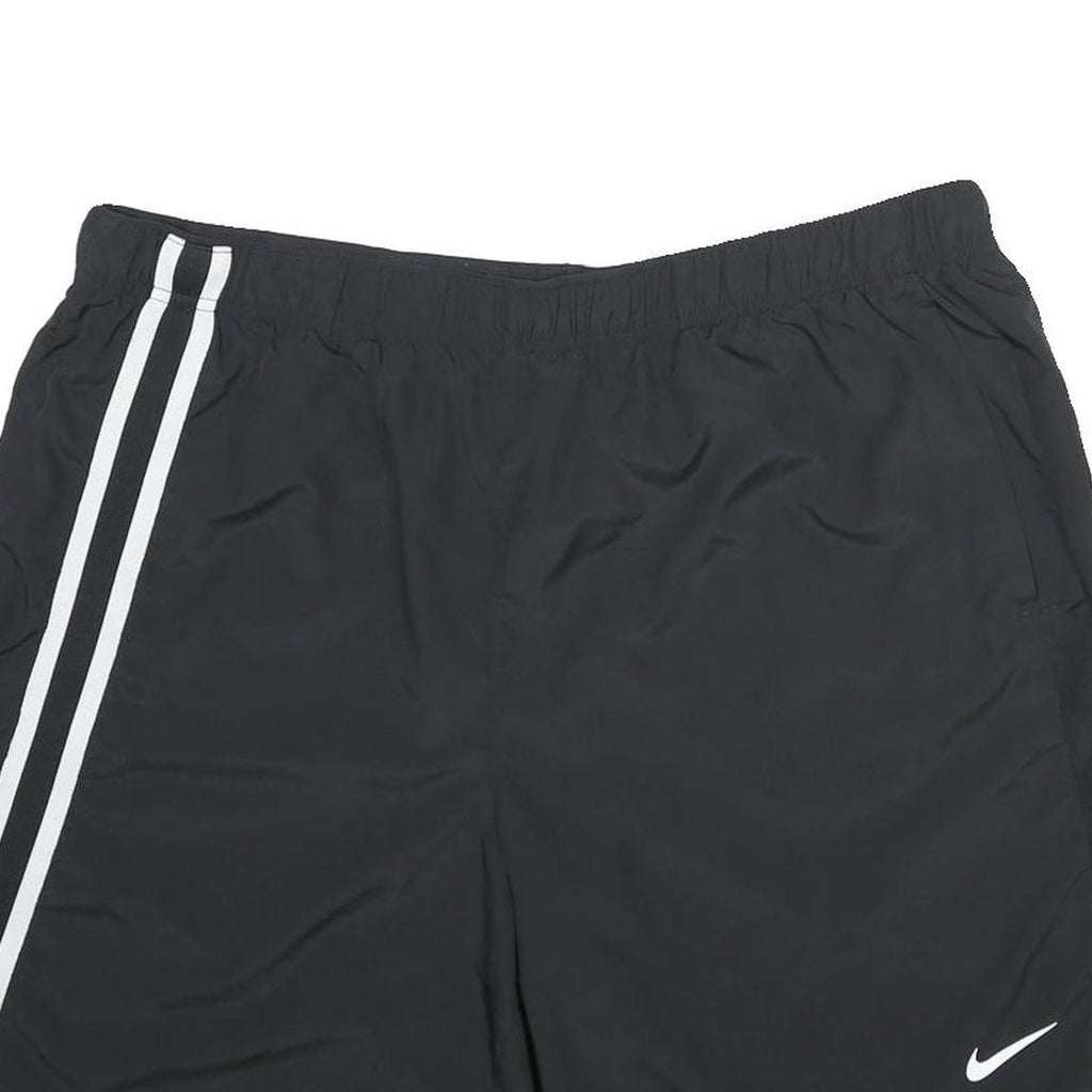NIKE Mens Black Sports Polyester Casual Shorts 2XL W38 Elastic Waistband