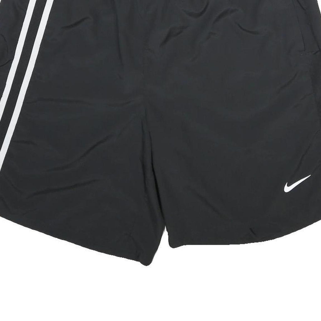 NIKE Mens Black Sports Polyester Casual Shorts 2XL W38 Elastic Waistband