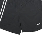 NIKE Mens Black Sports Polyester Casual Shorts 2XL W38 Elastic Waistband