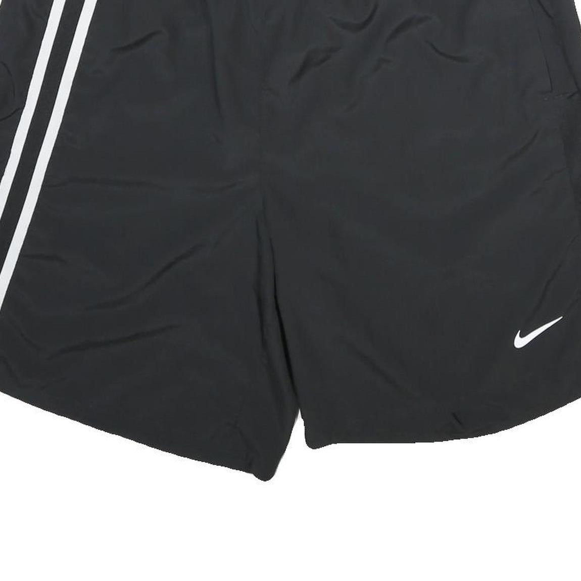 NIKE Mens Black Sports Polyester Casual Shorts 2XL W38 Elastic Waistband
