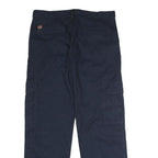 WRANGLER Mens Cotton Blend Navy Regular Straight Trousers W32 L30 Cargo Pockets