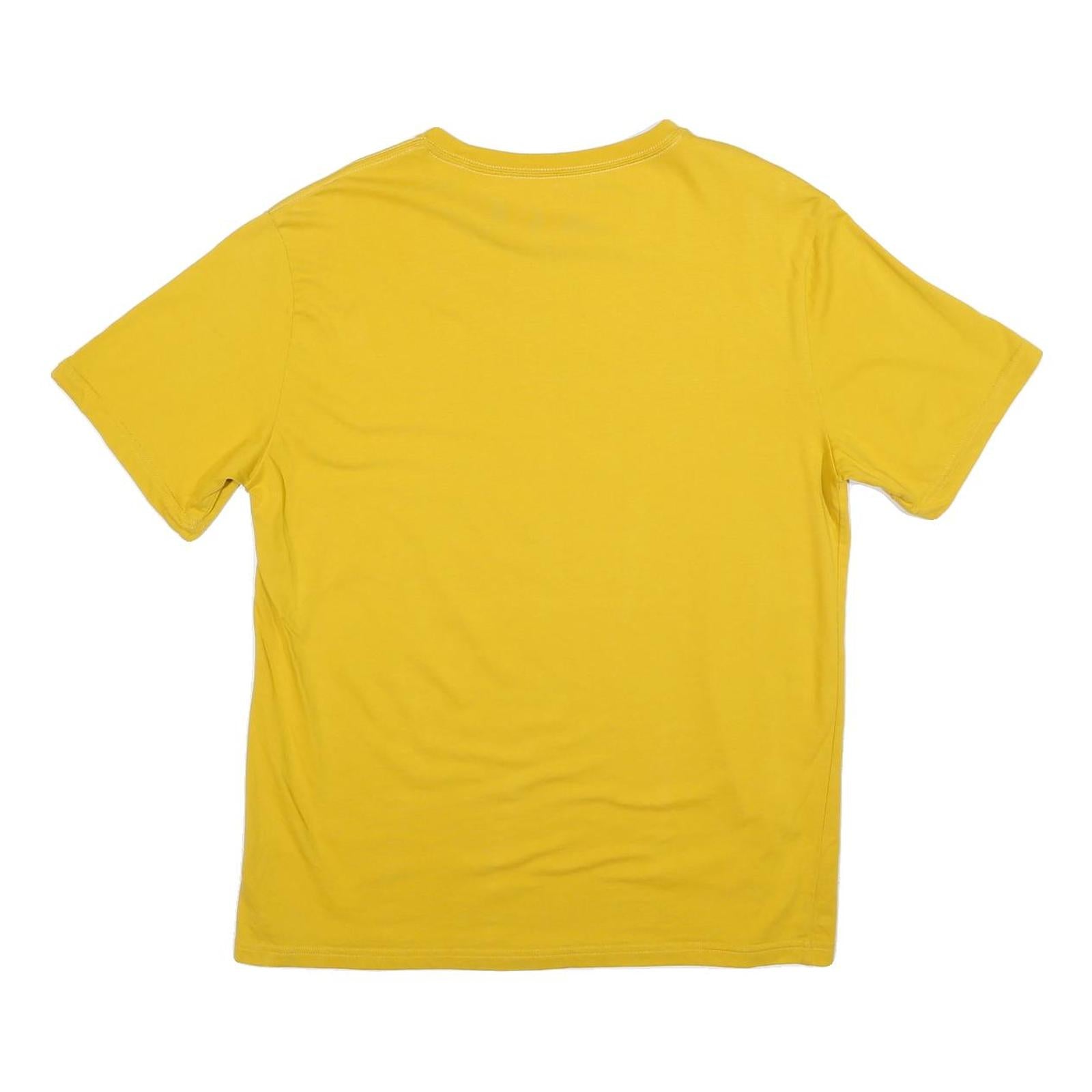 CONVERSE Mens Yellow Graphic T-Shirt XL Short Sleeve Crew Neck Casual Cotton