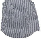 TOMMY HILFIGER Womens Navy & White Printed Sleeveless Round Neck Top S Casual