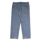 CARHARTT Mens Classic Blue Denim Jeans W40 L30 Zip Closure Relaxed Fit