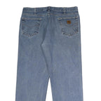 CARHARTT Mens Classic Blue Denim Jeans W40 L30 Zip Closure Relaxed Fit