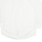 NAUTICA Mens White Plain Shirt L Cotton Blend Button Down Collar Long Sleeve