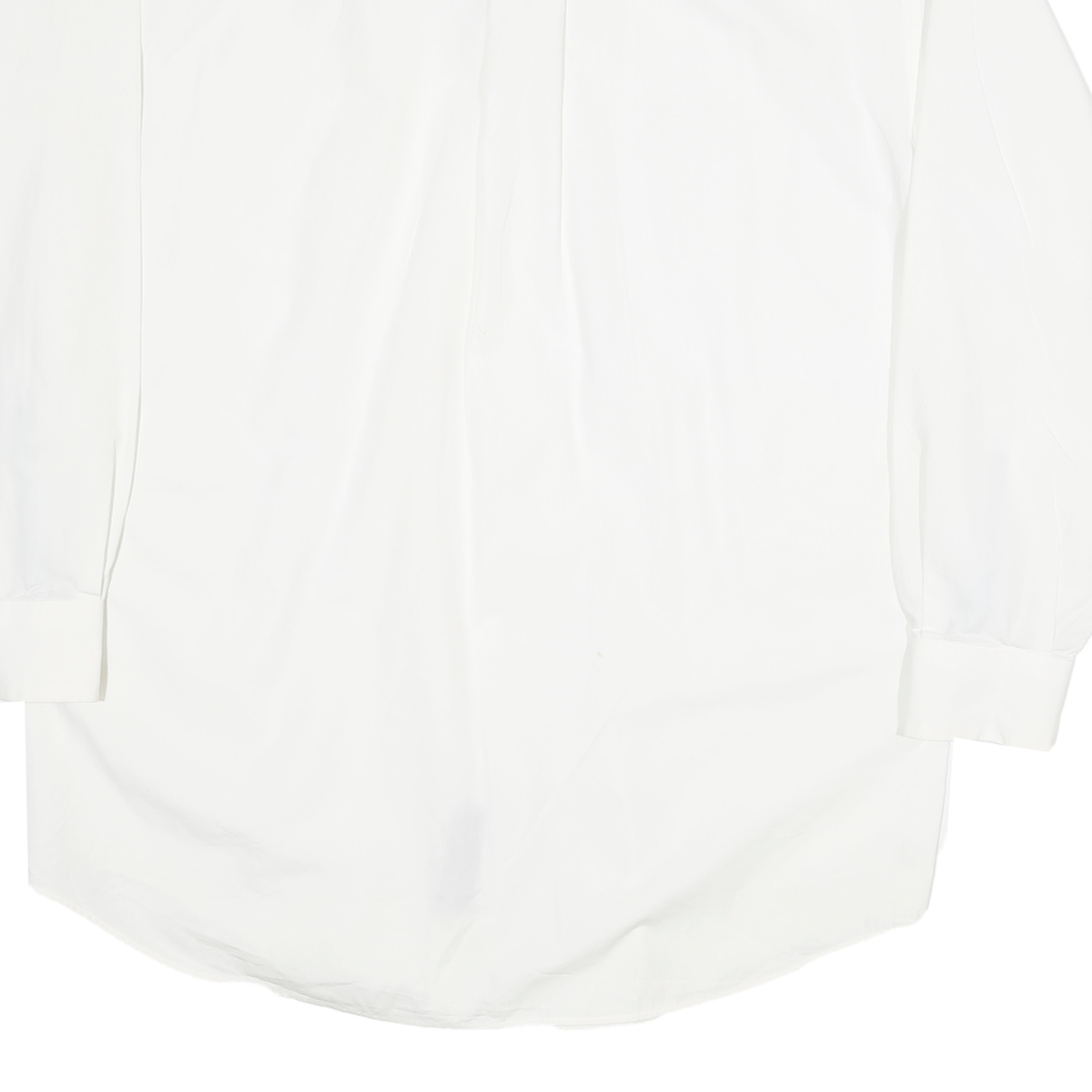 NAUTICA Mens White Plain Shirt L Cotton Blend Button Down Collar Long Sleeve