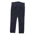 LEVI'S Mens Slim Navy Blue Cotton Blend Trousers W30 L27 Zip Closure