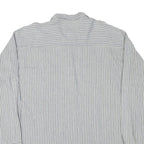 LEVI'S Mens Blue & White Striped Shirt 2XL Cotton Blend Long Sleeve Casual