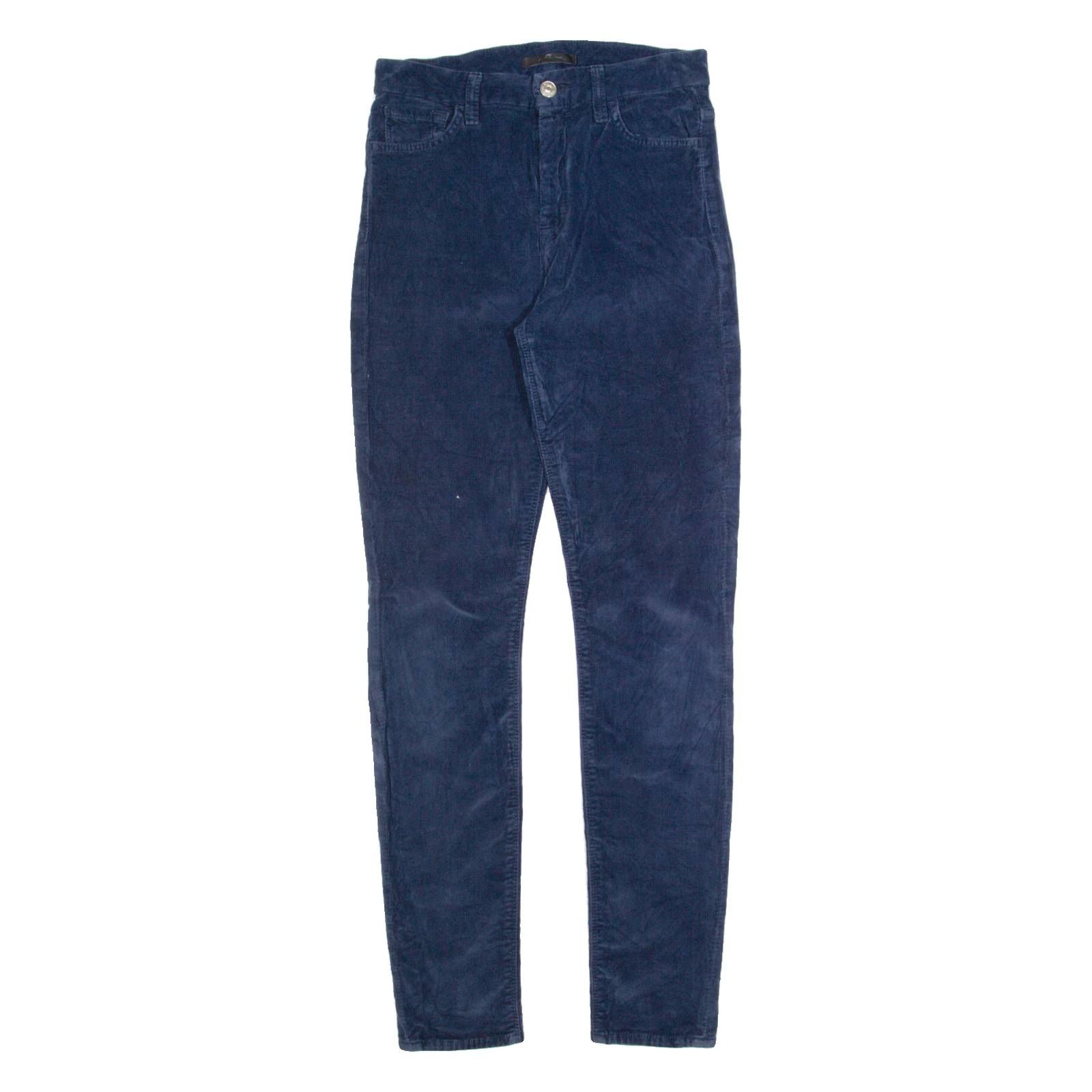 7 FOR ALL MANKIND Womens Corduroy Trousers Blue Slim Skinny W26 L28
