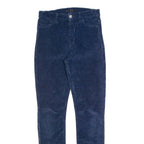 7 FOR ALL MANKIND Womens Corduroy Trousers Blue Slim Skinny W26 L28