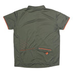 IXS Mens Green & Orange Cycling Zip Neck T-Shirt 3XL Short Sleeve Polyester