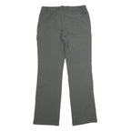 POLARINO Womens Polyester Blend Green Regular Fit Straight Leg Trousers W32 L34