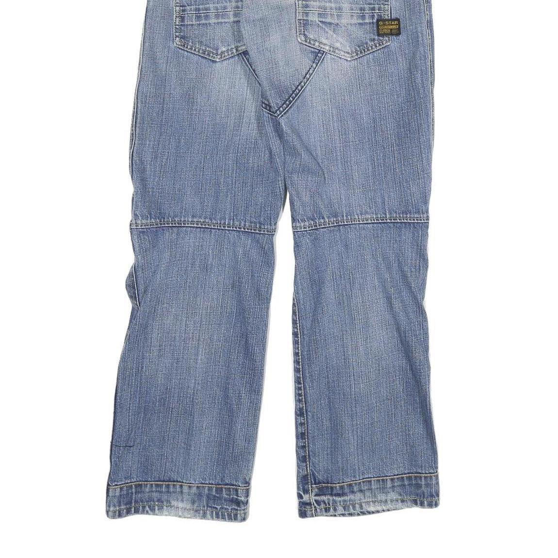 G-STAR Mens Jeans Blue Relaxed Straight Denim Medium W26 L29 Button Closure