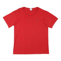 CHAMPION Mens Red Plain T-Shirt L Short Sleeve Crew Neck Classic Cotton Blend