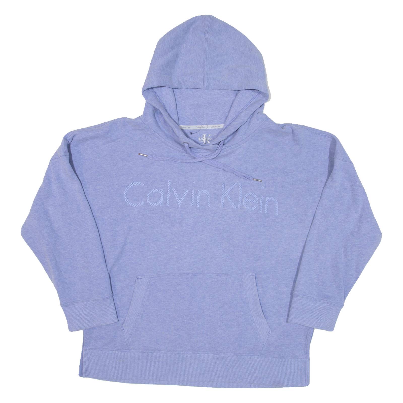 CALVIN KLEIN Womens Purple Hoodie L