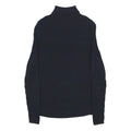 C.P. COMPANY Mens Black Patterned Plain Roll Neck Jumper S Rib Knit Slim Fit