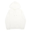 H&M Mens White Corduroy Hoodie M Casual Pullover Drawstring Hooded Sweatshirt