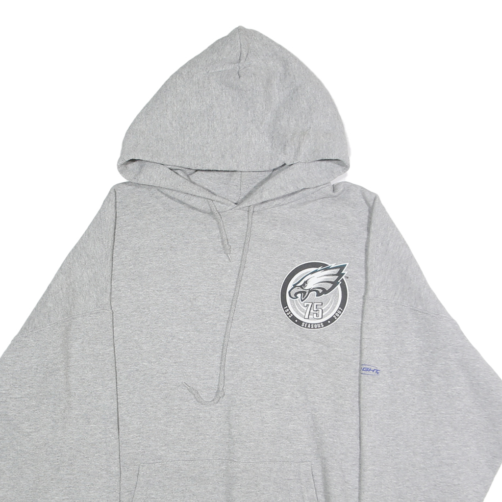 NFL Mens Grey 75 Seasons Hoodie XL Official Cotton Blend Pullover
