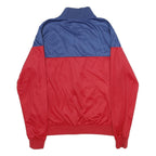 GUESS JEANS Mens Blue & Red Colourblock Zip Jacket M Polyester Sportswear Casual