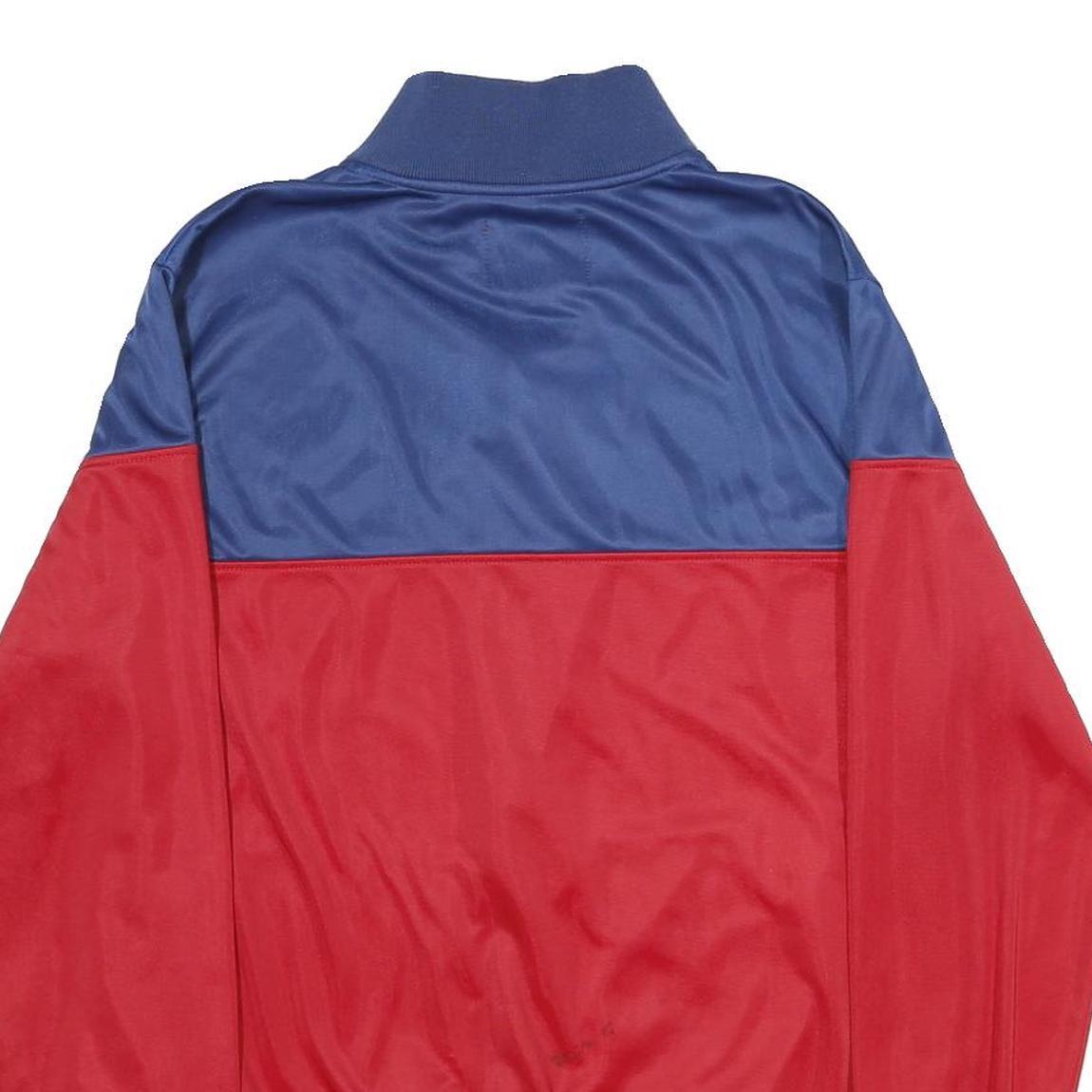 GUESS JEANS Mens Blue & Red Colourblock Zip Jacket M Polyester Sportswear Casual