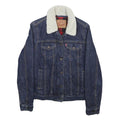 LEVI'S Womens Blue Denim Sherpa Collar Jacket XS Cotton Classic Fit Zip
