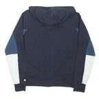 CHAMPION Mens Black Navy & White Zip Up Hoodie L Cotton Blend Casual Streetwear
