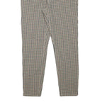 TOMMY HILFIGER Womens Polyester Blend Beige Check Slim Skinny Trousers W30 L26
