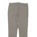 TOMMY HILFIGER Womens Polyester Blend Beige Check Slim Skinny Trousers W30 L26