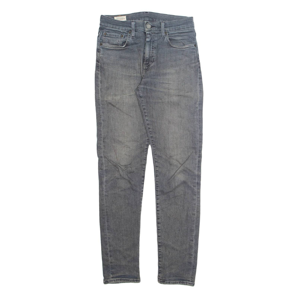 LEVI'S 512 BIG E Jeans Mens Grey Slim Tapered Stone Wash W28 L32