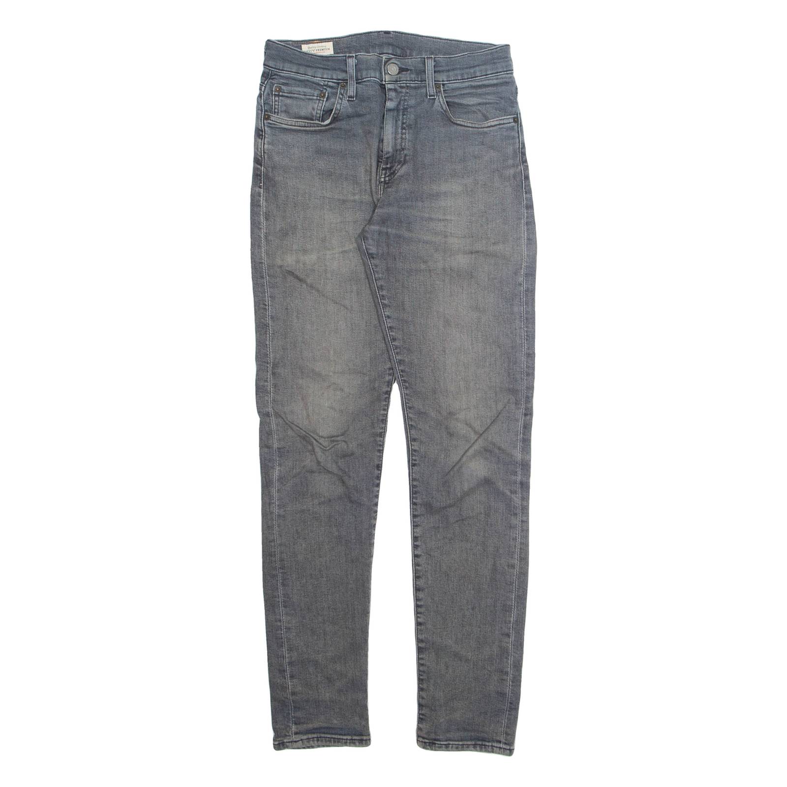 LEVI'S 512 BIG E Jeans Mens Grey Slim Tapered Stone Wash W28 L32