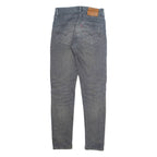LEVI'S 512 BIG E Jeans Mens Grey Slim Tapered Stone Wash W28 L32