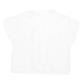 Womens Blouse White Collared L