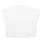 Womens Blouse White Collared L