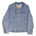 LEVI'S Womens Blue Denim Jacket L Cotton Blend Button Classic Fit Casual