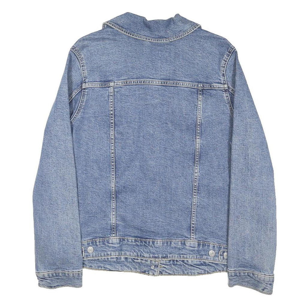 LEVI'S Womens Blue Denim Jacket L Cotton Blend Button Classic Fit Casual