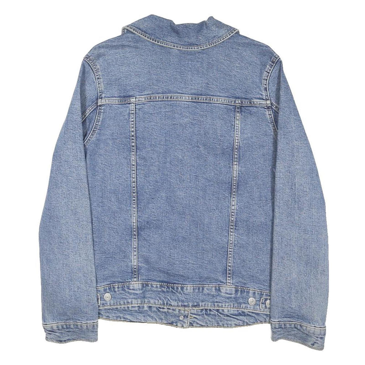 LEVI'S Womens Blue Denim Jacket L Cotton Blend Button Classic Fit Casual