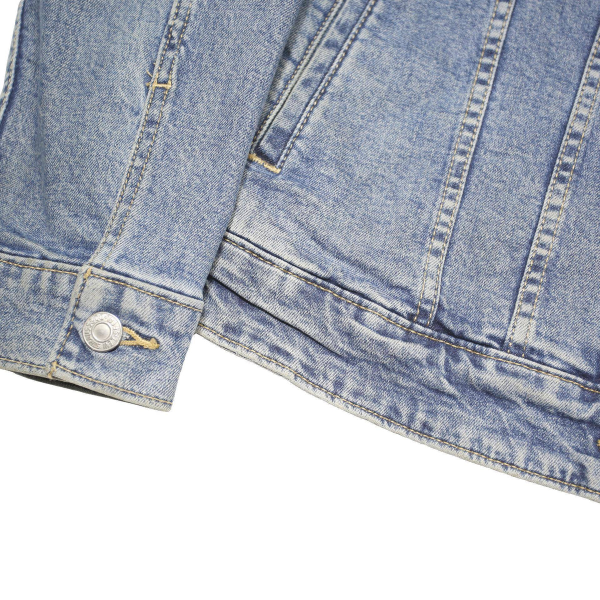 LEVI'S Womens Blue Denim Jacket L Cotton Blend Button Classic Fit Casual