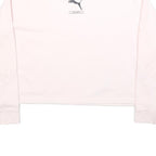 PUMA Womens Pink Crew Neck XS Lightweight Logo Sweatshirt Pullover