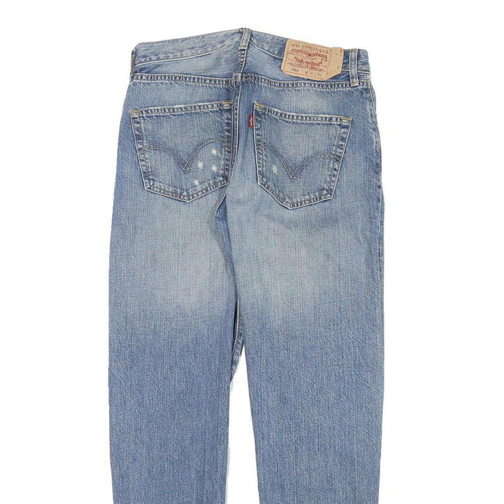 LEVI'S 501 Mens Jeans Blue Regular Straight Denim Medium W29 L28 Classic Style