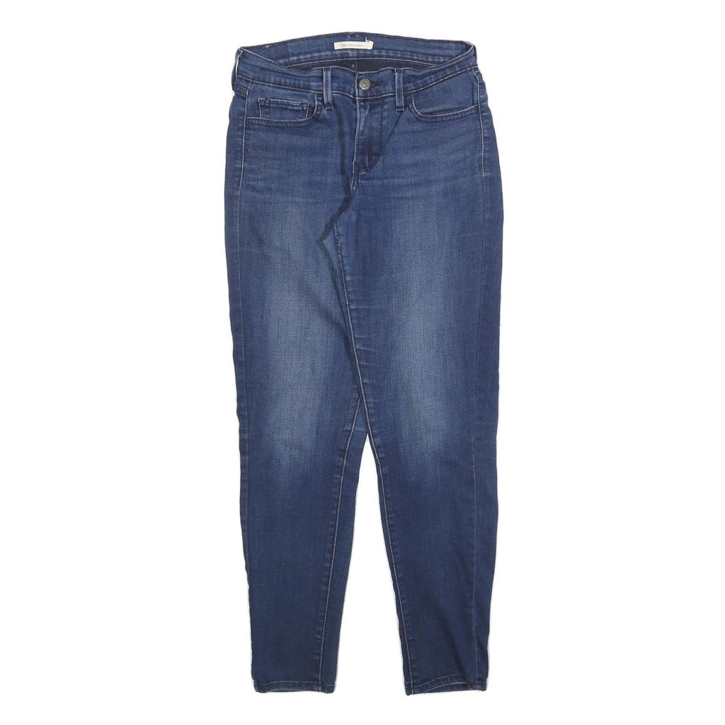 LEVI'S 710 Womens Jeans Blue Slim Skinny Denim W27 L30 Stretch Zip
