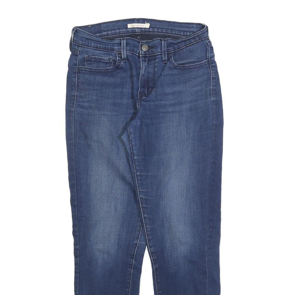 LEVI'S 710 Womens Jeans Blue Slim Skinny Denim W27 L30 Stretch Zip