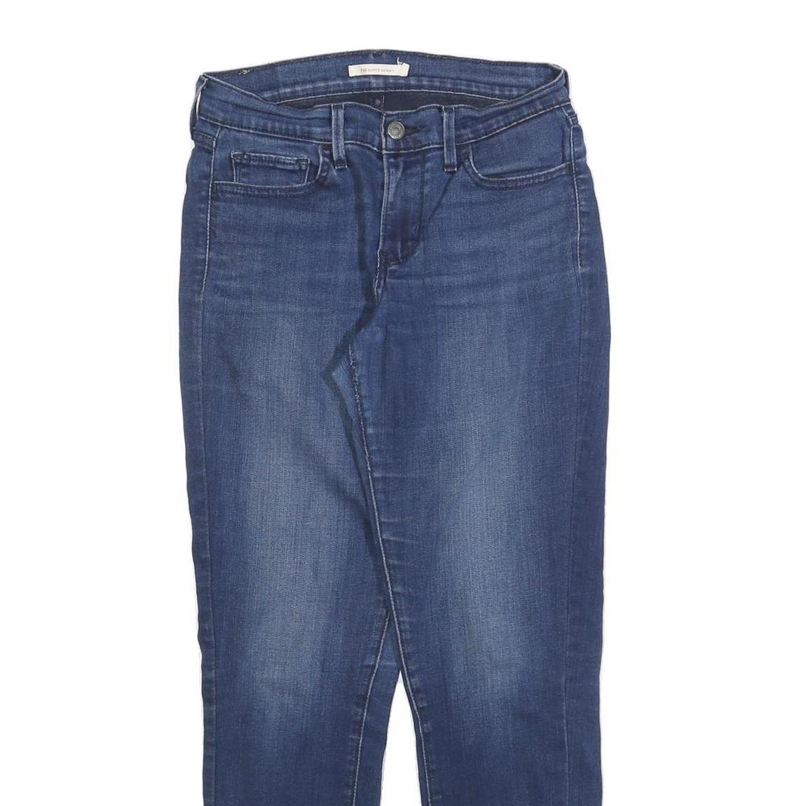 LEVI'S 710 Womens Jeans Blue Slim Skinny Denim W27 L30 Stretch Zip