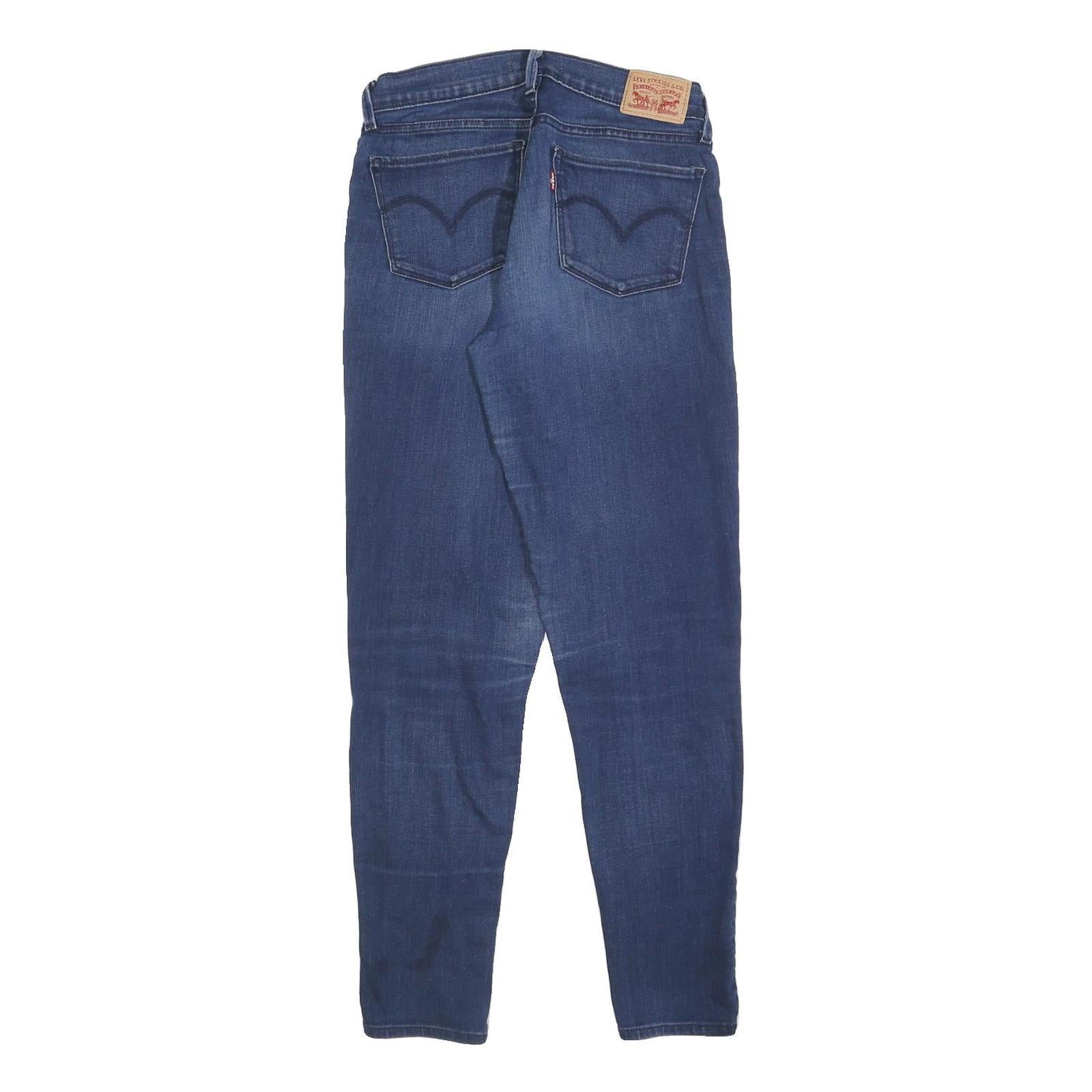 LEVI'S 710 Womens Jeans Blue Slim Skinny Denim W27 L30 Stretch Zip