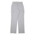 Grey Womens Polyester Blend Regular Fit Straight Leg Trousers W26 L30 Casual