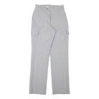 Grey Womens Polyester Blend Regular Fit Straight Leg Trousers W26 L30 Casual