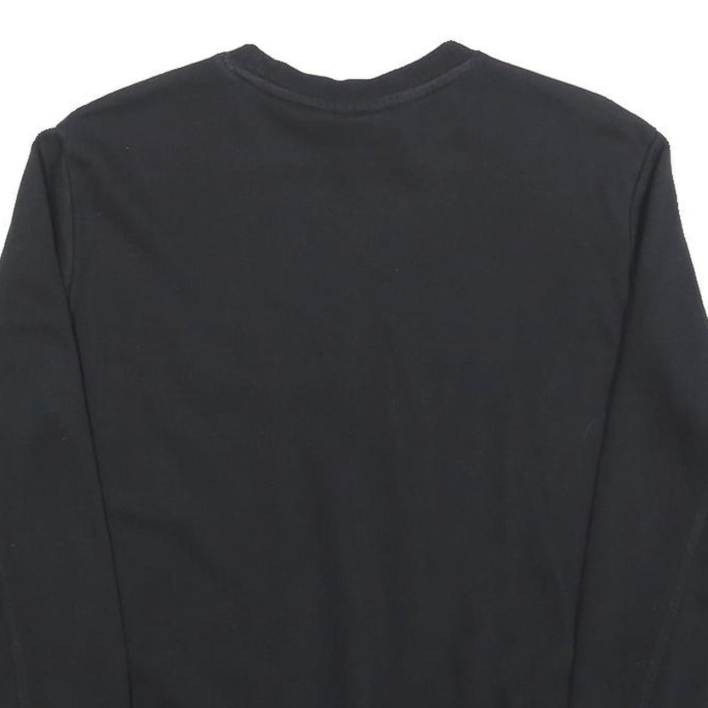 FILA Womens Black Crew Neck S Colourful Logo Sweatshirt Striped Cuffs